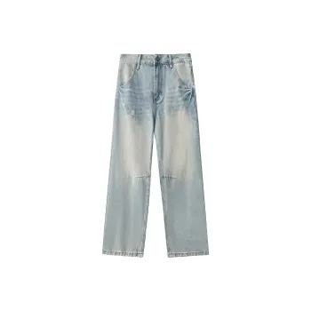 FAR BACK Jeans Unisex Washed Blue