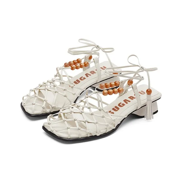 SUGARSU Roman Sandals Women's Ecru-1