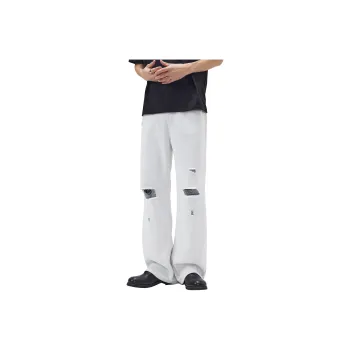 KM Jeans Unisex Blue Yarn White