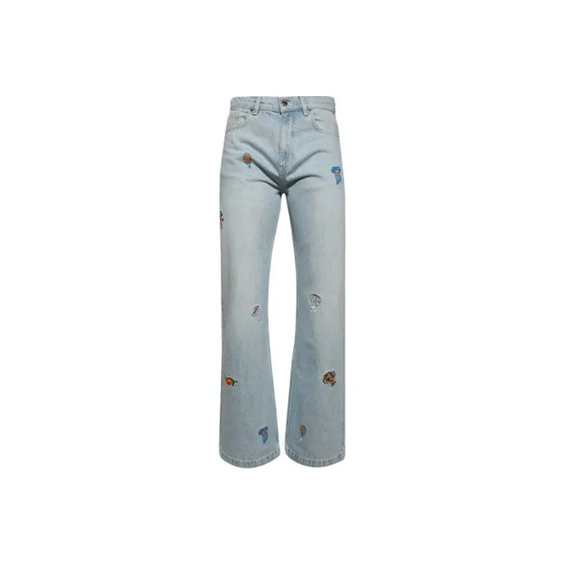 CASABLANCA Embroidered Motif Jeans-0