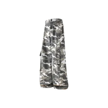 David Bakken Cargo Pants Unisex White Gray Camouflage