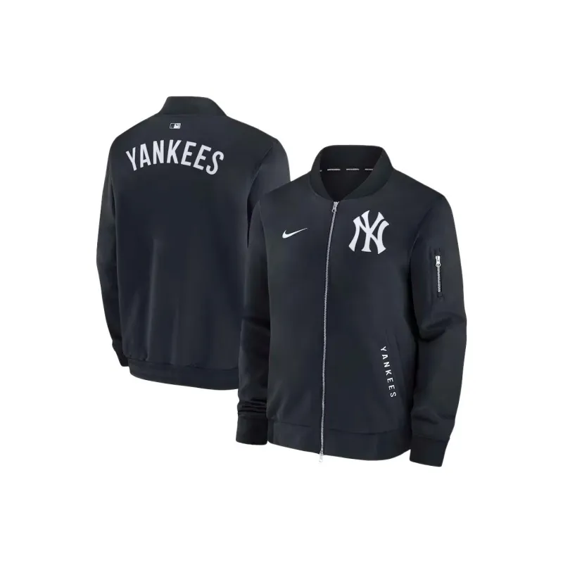 Nike New York Yankees Authentic Collection Dugout Men's Nike Mlb Full Zip Bomber Jacket-2