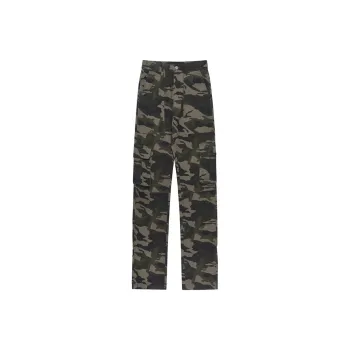 HLPT Cargo Pants Unisex Green Camouflage