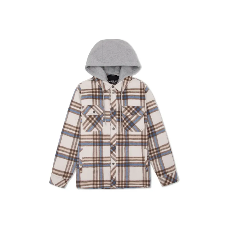 GUESS Jackets Coats Men's Blue Plaid-0
