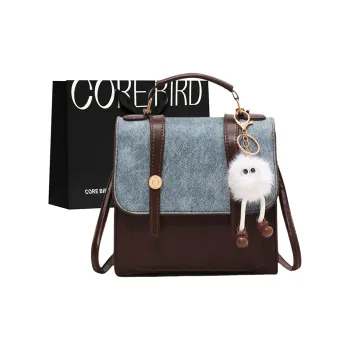 CORE BIRD PU Backpack Women's Black/Blue & Coffee/Blue & Brown/Brown