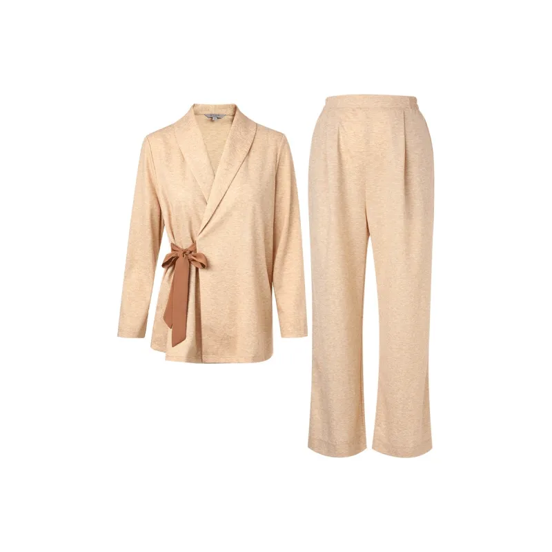 Yiner Life Home Pajama Set Women's Apricot-2