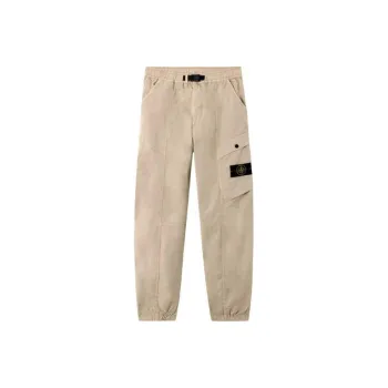 STONE ISLAND Logo Patch Tapered Leg Trousers