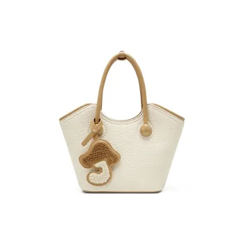 JOSINY PU Basket Bag Handbag Women's Ecru/Brown
