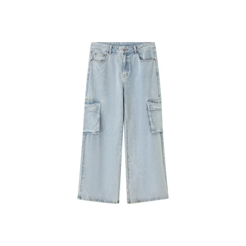 Suamoment Fall American Vintage Casual Trendy Workwear Pants Unisex-0