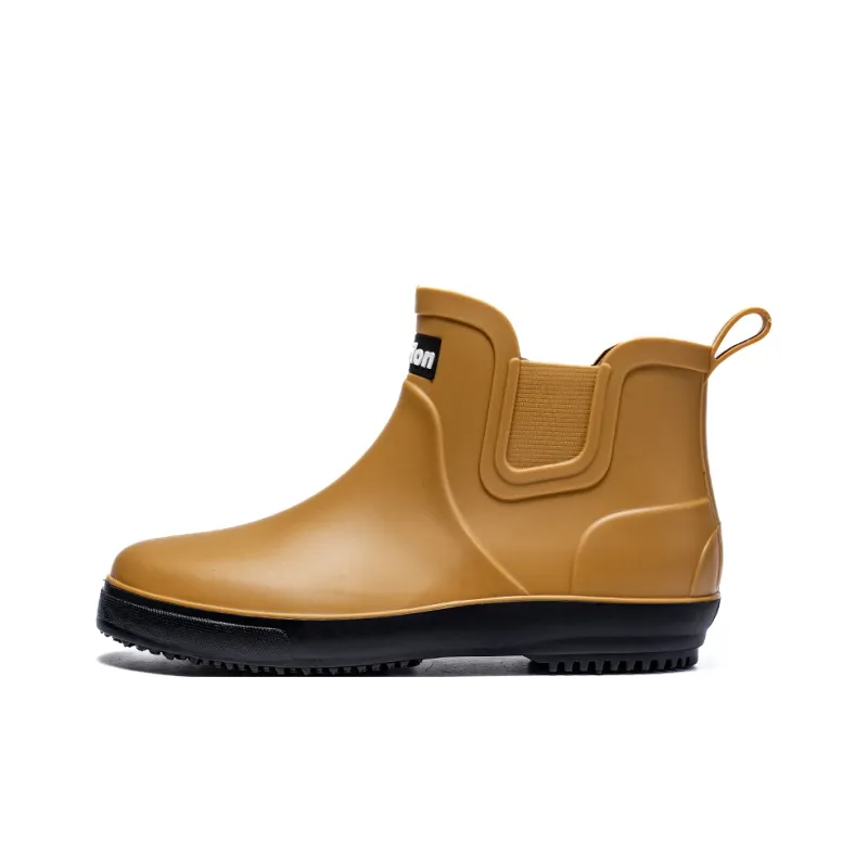 LONGYING Rain Boots Men Black/Gray/Brown-10