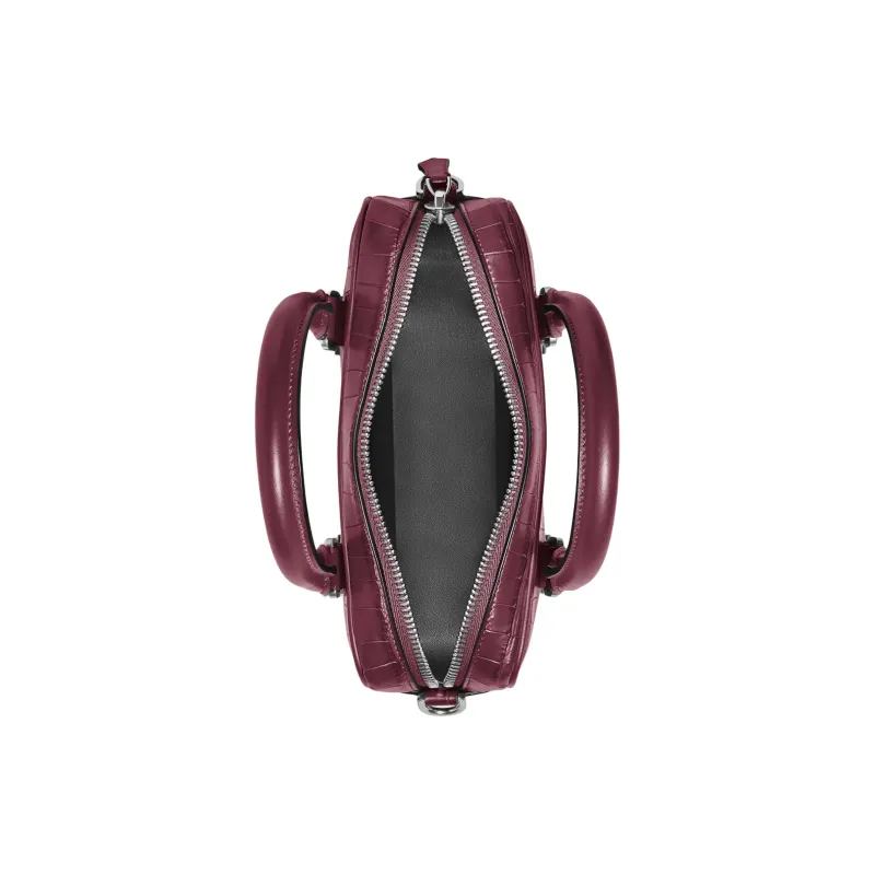 MONTBLANC Full Grain Cow Leather Shoulder Bag, Crossbody Bag, Handbag Mini Women's Ink Black Currant Color-4