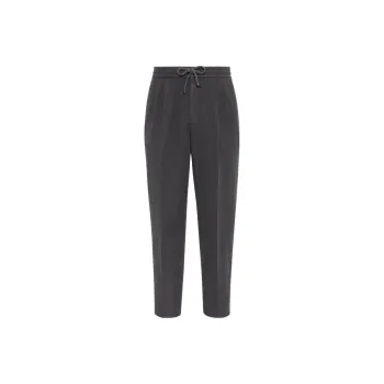 Brunello Cucinelli Garment dyed Linen Track Pants