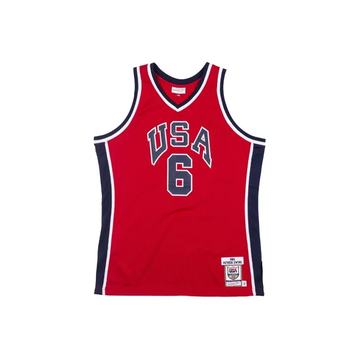 Mitchell & Ness Basketball Jerseys Unisex Red-0