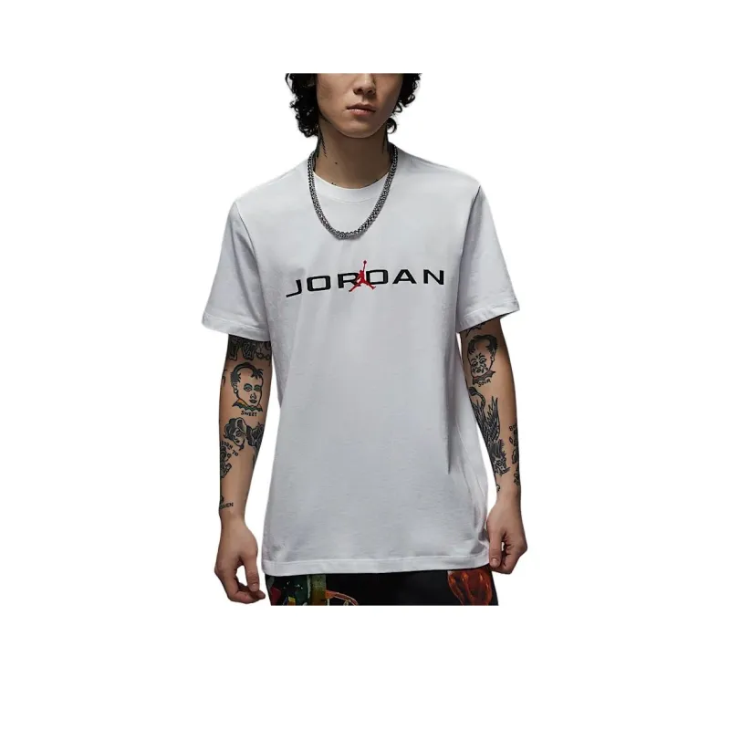 Jordan Air T Shirt Men's White/Black/Gym Red-0