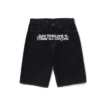 A BATHING APE X Comme Des Garcon Osaka Denim Shorts
