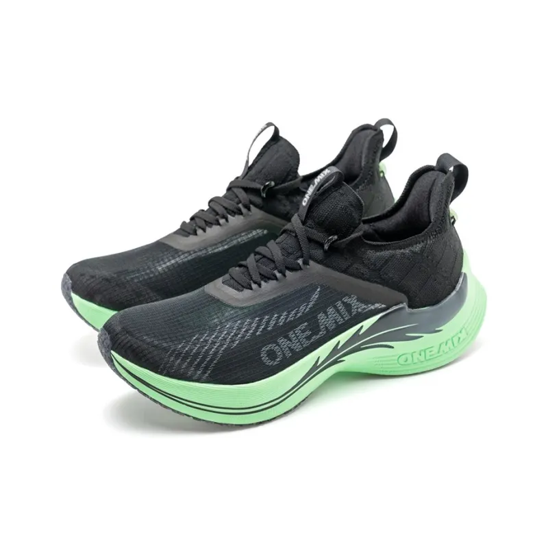 ONEMIX Light Nails Running Shoes Unisex Neon Black-3
