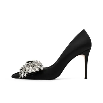 JOOC Slim Heel High Heels 9.5CM Women's Black