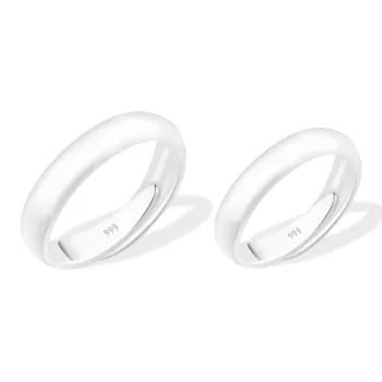 UX S999 Fine Silver Rings Unisex