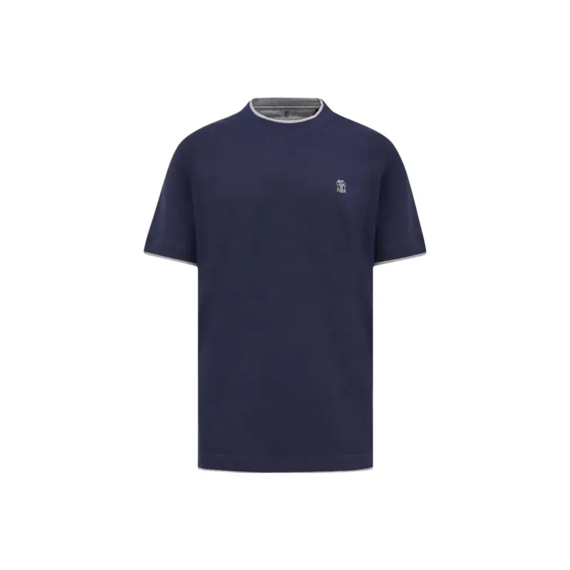 Brunello Cucinelli Layered Effect Crewneck T Shirt-0