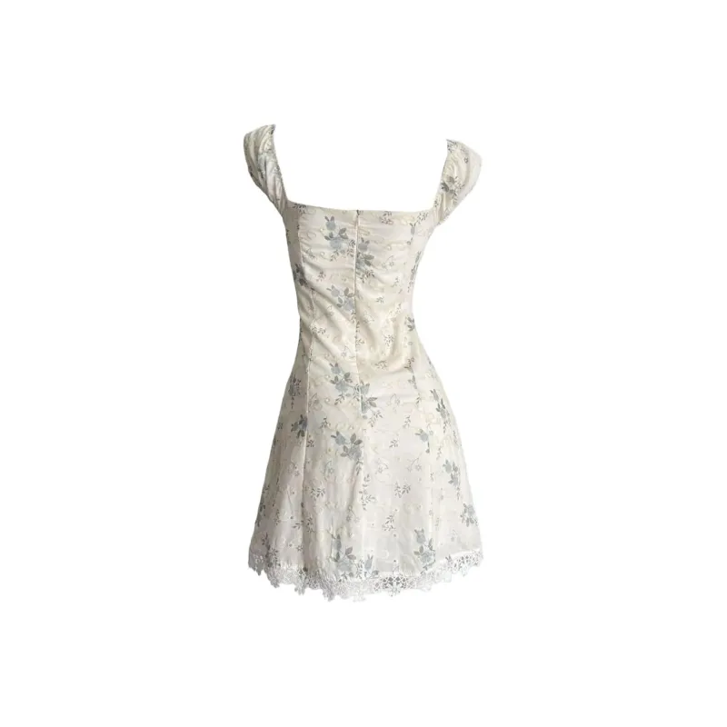 QYPRF Short Sleeved Dress Women's Apricot-1
