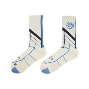 LiNing Basketball Socks Unisex 1 Pack Ecru/Empty Blue