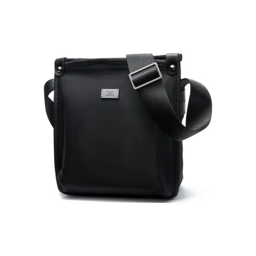 SEPTWOLVES Fabric Work Shoulder Bag, Crossbody Bag QPL Men's Black