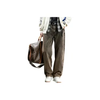【dme】 Jeans Men's Yellow Sand Black