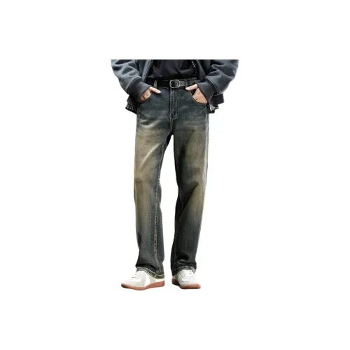 【dme】 Jeans Men's Mature Pu Erh Blue