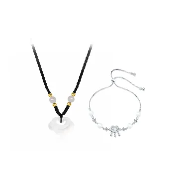 JOYDINNY Chalcedony Jade Necklaces Women's