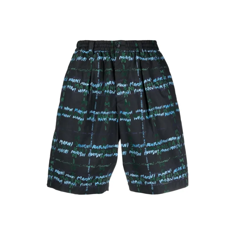 MARNI Crossroads Print Poplin Bermuda Pants-0