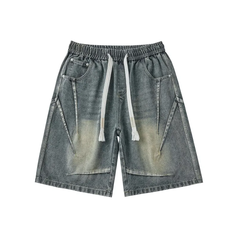 Ghost Mask Denim Shorts Unisex-5