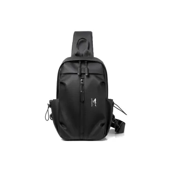 SEPTWOLVES Fabric Sling Bag Men's Black
