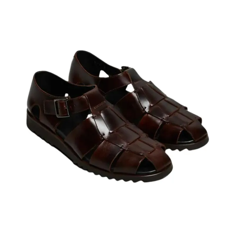 Paraboot Roman Sandals Men's Red Brown-1