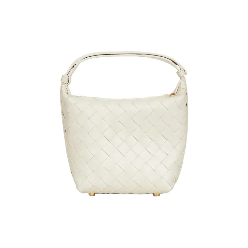 Bottega Veneta Calfskin Handbag Women's Warm White-2