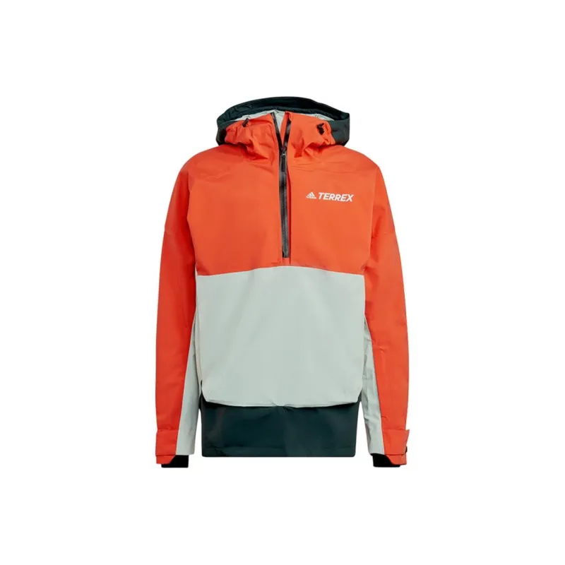 Adidas Terre Ski Tops Men's Half Impact Orange/Dark Green/Linen Green-0