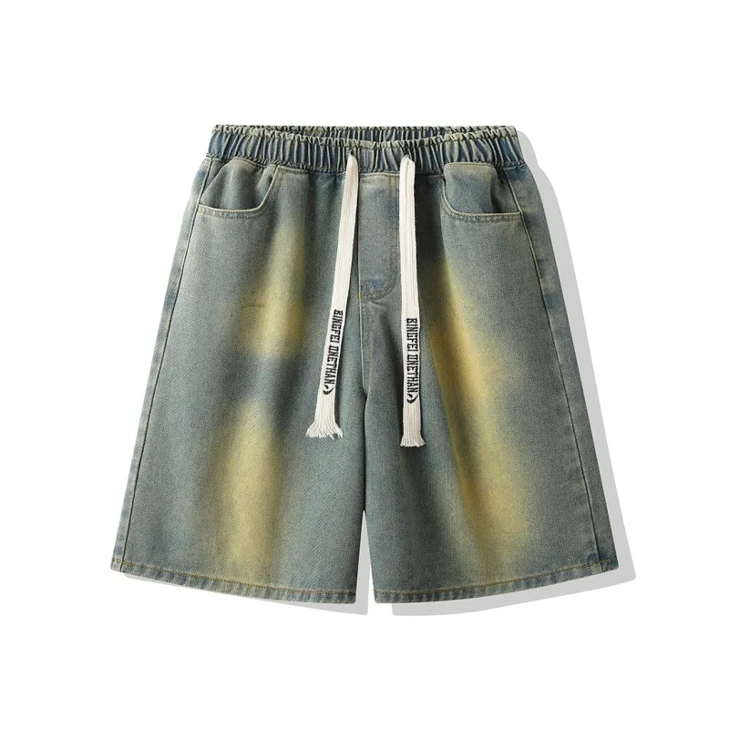 Ice flying Denim Shorts Unisex-0