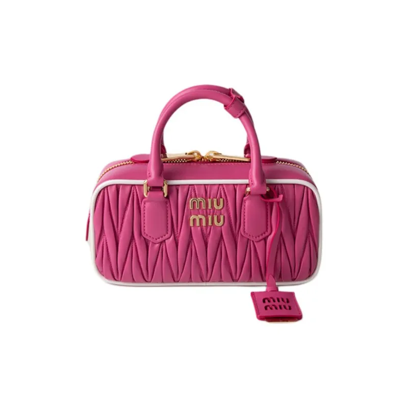 MIU MIU Sheepskin Shoulder Bag, Crossbody Bag, Handbag Trumpets Women's Cherry Blossom Red-0