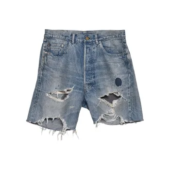 SAINT Mxxxxxx Damage Denim Shorts