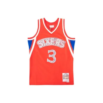 Mitchell Ness Basketball Jerseys Men Red