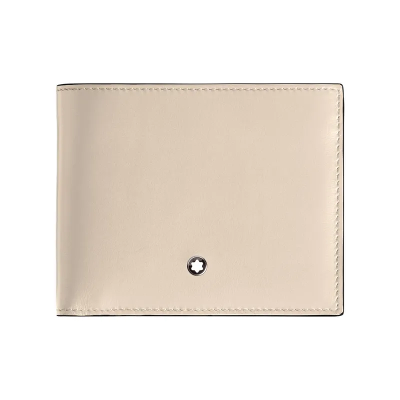 MONTBLANC Meisterstuck Full Grain Cow Leather Wallet Women's Ivory White-0