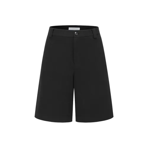 SEMIR PLUS 블랙 남녀공용 캐주얼 반바지