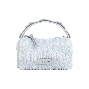 TOUTOU Fabric, Synthetic Leather Handbag Regular Women's Ice Blue