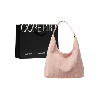 CORE BIRD PU Shoulder Bag Regular Women's Pink/Ecru/Green/Black