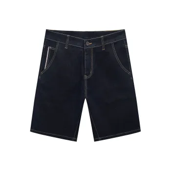 Dance With Wolves Denim Shorts Men's Navy Blue