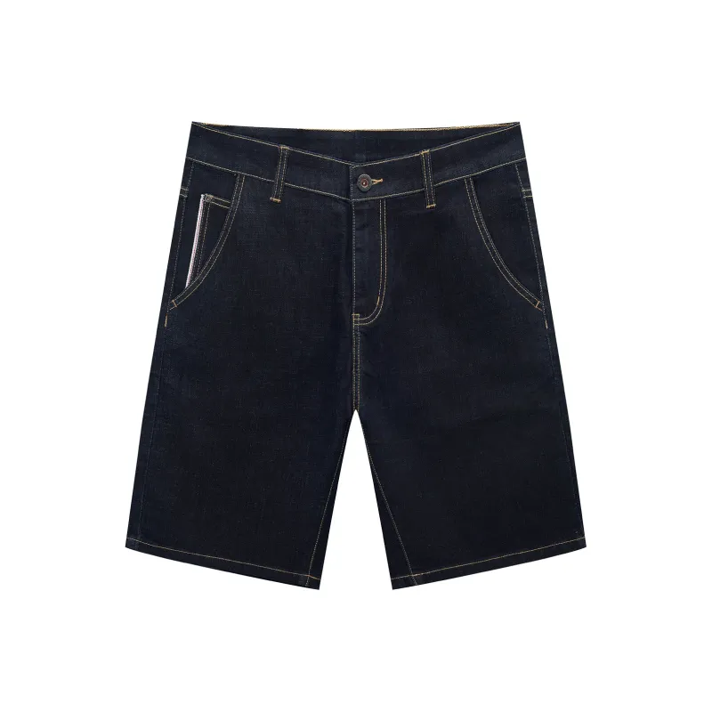 Dance With Wolves Denim Shorts Men's Navy Blue-0