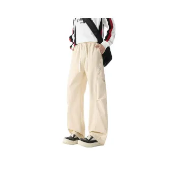 HCHUICHENG Casual Pants Unisex Khaki
