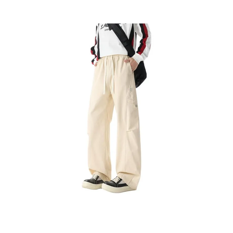 HCHUICHENG Casual Pants Unisex Khaki-8