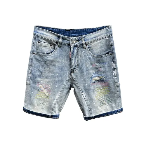 SANTASTIC Denim Shorts Unisex Blue