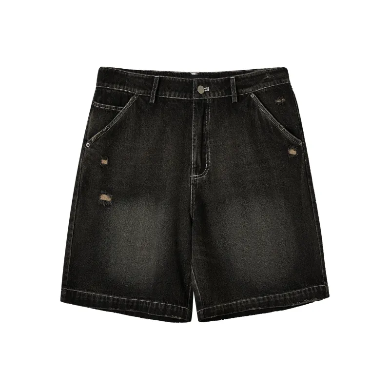 COKEIN Denim Shorts Unisex Dark Gray-0