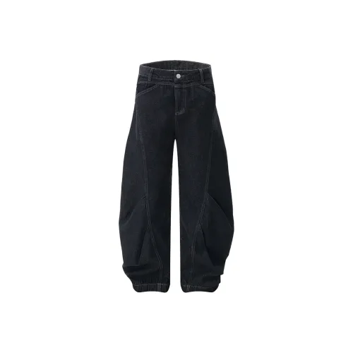 COOLALPACA Loose Fit Lantern Jeans Unisex